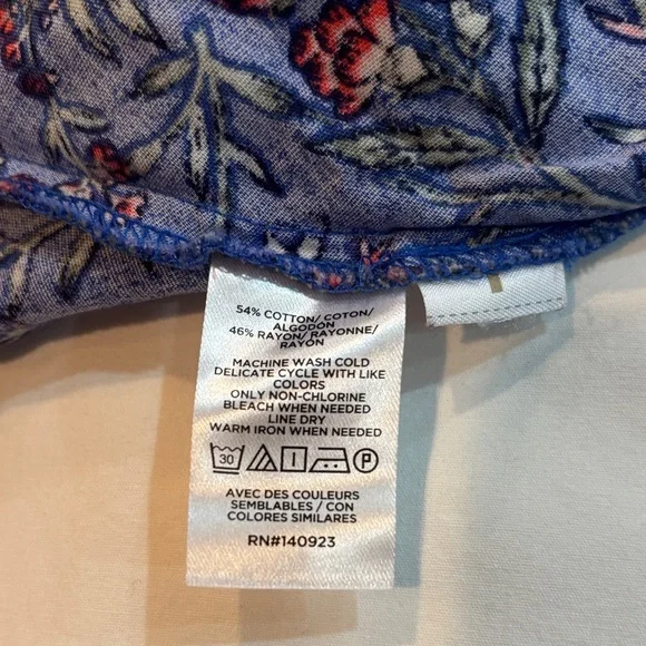 LOFT Blue Floral Midi Dress - Picture 5 of 7